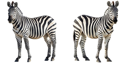 Fototapeta na wymiar Zebra isolated on transparent background