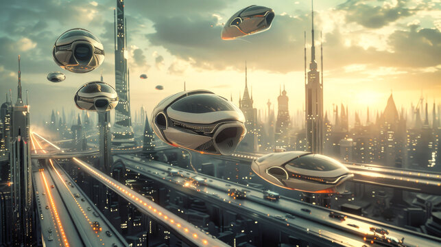 Fantasy futuristic city