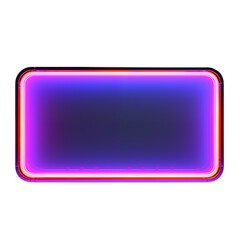 purple square button isolated on transparent background