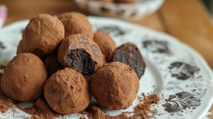 chocolate dark truffles Homemade