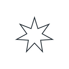 icon star abstract illustrator design template