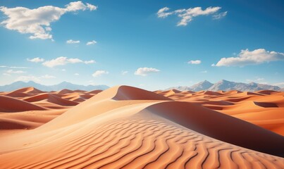 a desert landscape with intricate sand dunes and shadows 