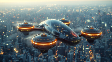 空飛ぶ車のタクシー