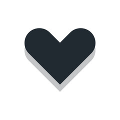 icon heart, drawn illustrator vector template and wedding