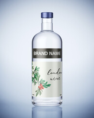 bottle of vodka with background | codka label | vodka Mockup