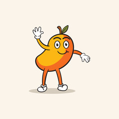 Mango vector cartoon character
