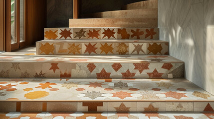 Appreciate the mosaic podium's mosaic tiles, their mosaic patterns evoking a sense of wonder and fascination.