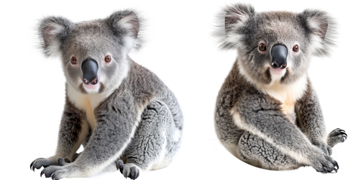 Cute koala isolated on transparent background - Powered by Adobe