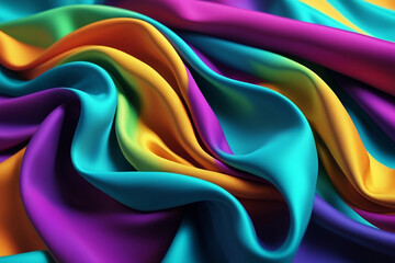 Close up of a colorful fabric with a blurry background
