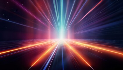 colorful beam warp futuristic fast line blur movement effect light.