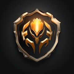 scorpion logo with golden silver shield
