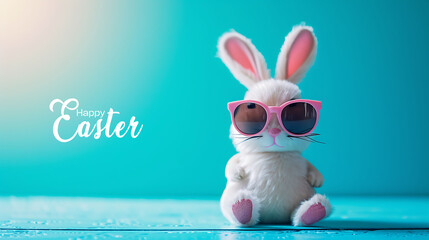 Fototapeta premium Happy Easter greeting card for Easter celebration Festive decoration holiday concept