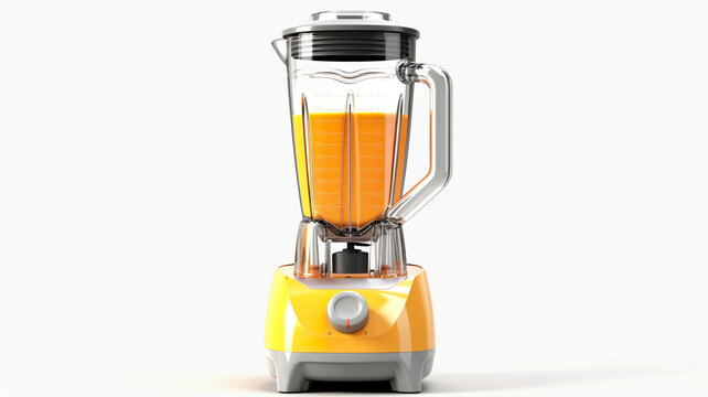 Separated blender juicer against a white backdrop