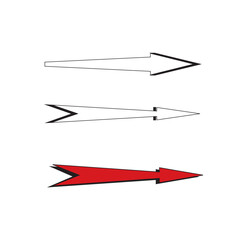 hand drawn arrows. Abstract Doodle Arrows Thin Line Black in many collections in vector illustration