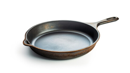 Iron pan isolated on pure white background
