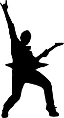 silhouette of a musician