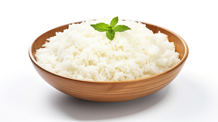 Rice dish from the traditional menu, isolated on a white background