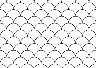 Seamless pattern of fish scales. Fish scale repeating pattern. Skin texture of fish, snake, reptile. PNG © Ksenia
