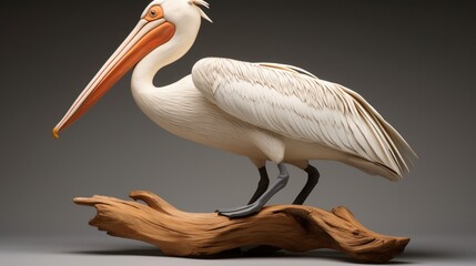 pelican on a rock - Powered by Adobe