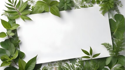 A blank canvas awaits, with a lush green backdrop of vibrant vegetation. What will you create?