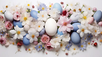 Fototapeta na wymiar illustration easter eggs and flowers_23