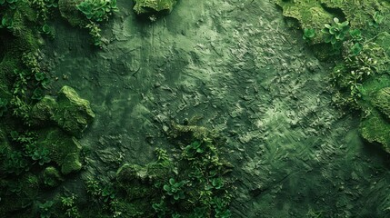 Background of green moss-covered log perfect for showcasing products in montages - obrazy, fototapety, plakaty