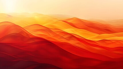 Warm Toned Abstract Mountain Layers Artwork Ai generated