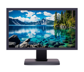 lcd tv monitor isolated, illustration.