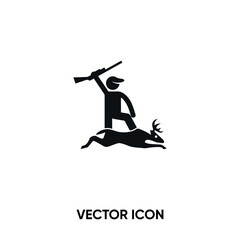 Hunter vector icon. Modern, simple flat vector illustration for website or mobile app. Hunting symbol, logo illustration. Pixel perfect vector graphics	