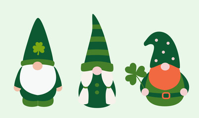 Cute St. Patrick's Day Gnome Vector.