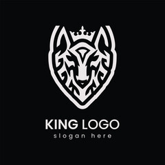 Creative minimalist lion head logo design 