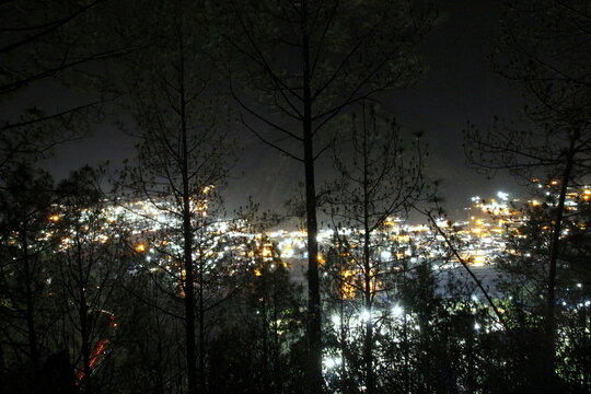 Gateway to the Himalayas: Capturing the Night Glow of Spiritual Uttarkashi, Uttarakhand