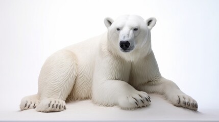 sculpture of polar bear in the snow