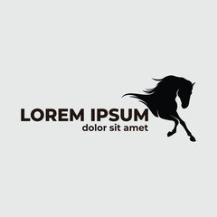 Obraz na płótnie Canvas Horse Elegant Logo Icon Template
