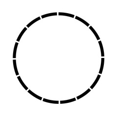 Dashed circle icon  - obrazy, fototapety, plakaty
