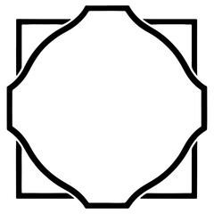 vector border frame icon minimal ornament element corner outline