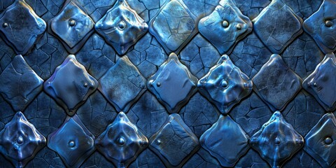 Blue Decorative Background with a Dark Design in the Style of Stone - Dark Gothic Atmosphere with Jagged Edges Softbox Lighting Grid based Illustration created with Generative AI Technology - obrazy, fototapety, plakaty