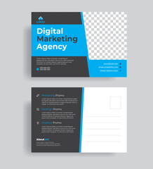 Corporate and Creative Business Post Card Template Design.
