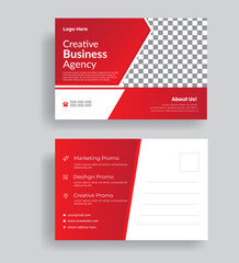 Modern and creative Business Post Card Template Design.