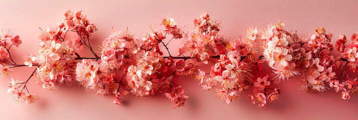 Spring blossoms in delicate pink, a testament to the renewing beauty of nature and the fleeting charm of cherry blossoms - obrazy, fototapety, plakaty