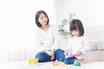 Naklejka premium 子供 おもちゃ 遊び