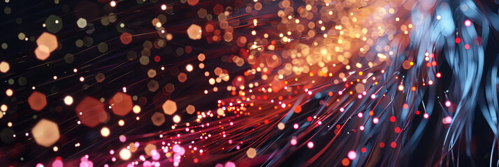 Colorful fibre optics carrying digital data in large quantities
