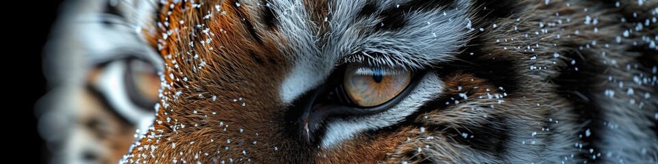 Close-up of a zebra with light particles