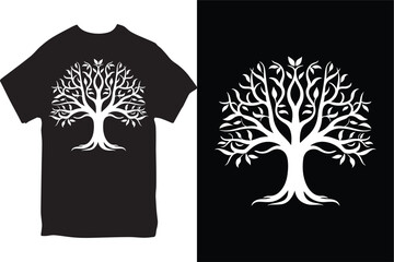 a tree with roots and branches intertwining T-shirt