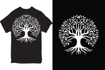 a tree with roots and branches intertwining T-shirt