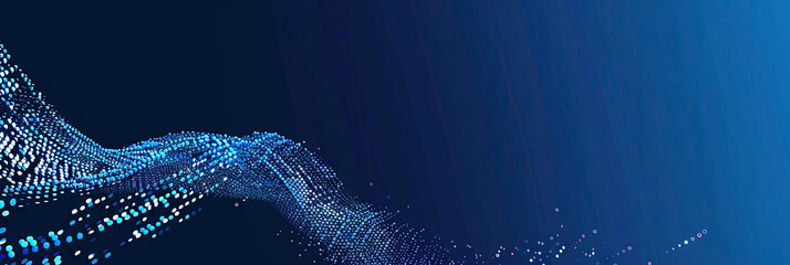 Data science concept with vast quantities of digitized data streams