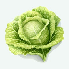 Fototapeta premium lettuce watercolor
