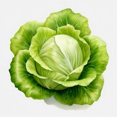 Fototapeta premium lettuce watercolor