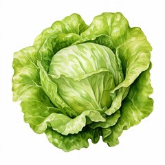 Fototapeta premium lettuce watercolor