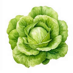 Fototapeta premium lettuce watercolor